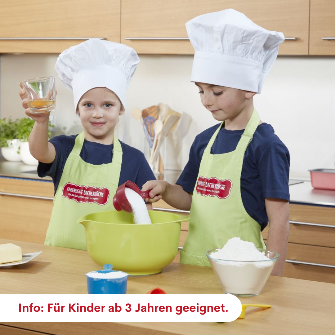 Becherküche Familienklassiker Band 1,2,4,5 + 5-teiliges Becherset PLUS dekorative Keksdose
