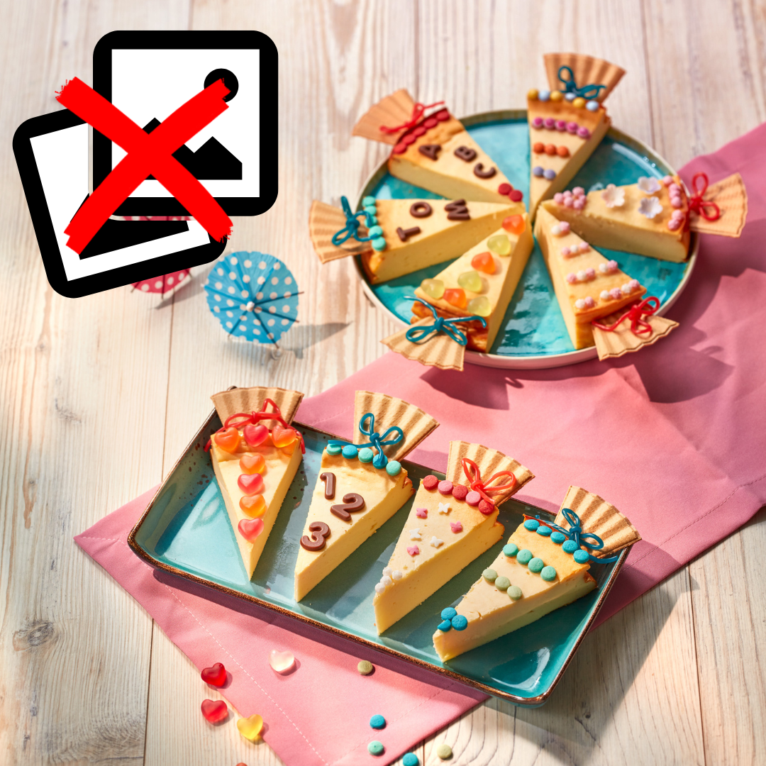 Schultüten-Käsekuchen