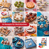 Band 8 "Kreative Motivkuchen" Backbuch inkl. 5-teiliges Messbecher-Set