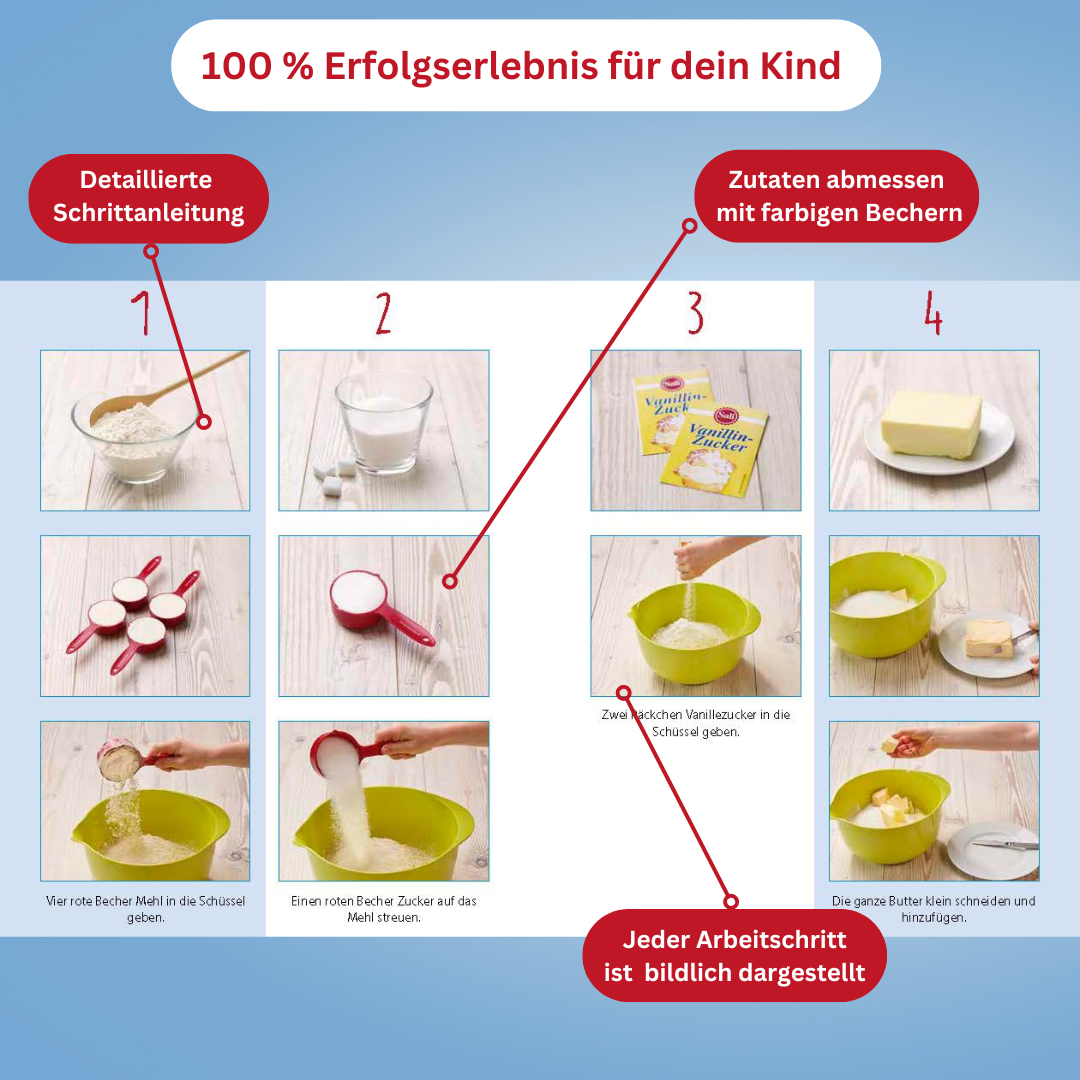 Band 3 "Plätzchen, Kekse, Cookies & Co." Backbuch inkl. 3-teiliges Messbecher-Set mit Ausstechern