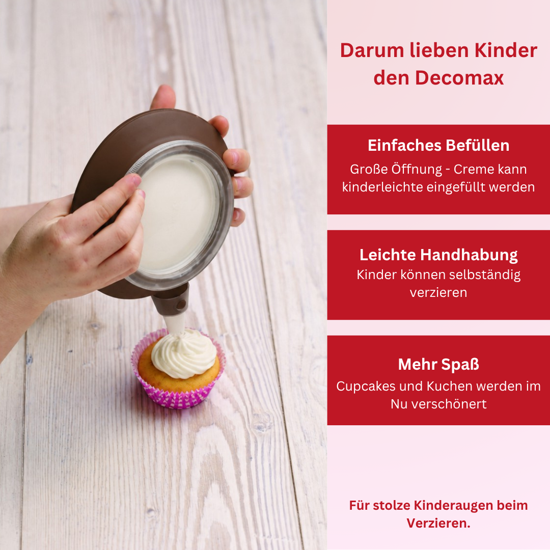 Lékué Decomax Braun – Wiederverwendbarer Silikon-Spritzbeutel mit Tüllen