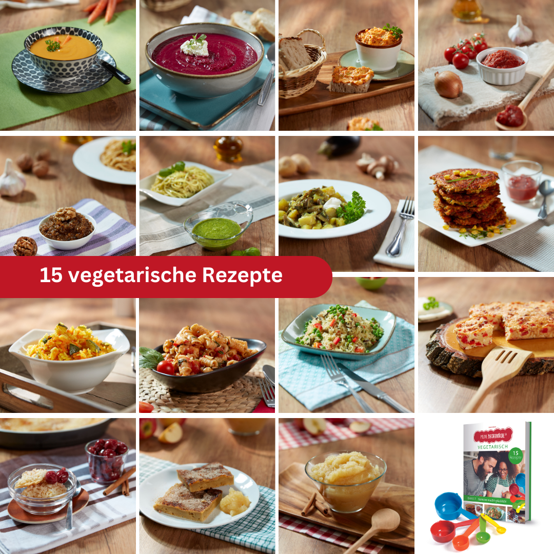 Band 7 "Vegetarisch" Familien-Kochbuch inkl. 5-teiliges Messbecher-Set (lose gepackt)