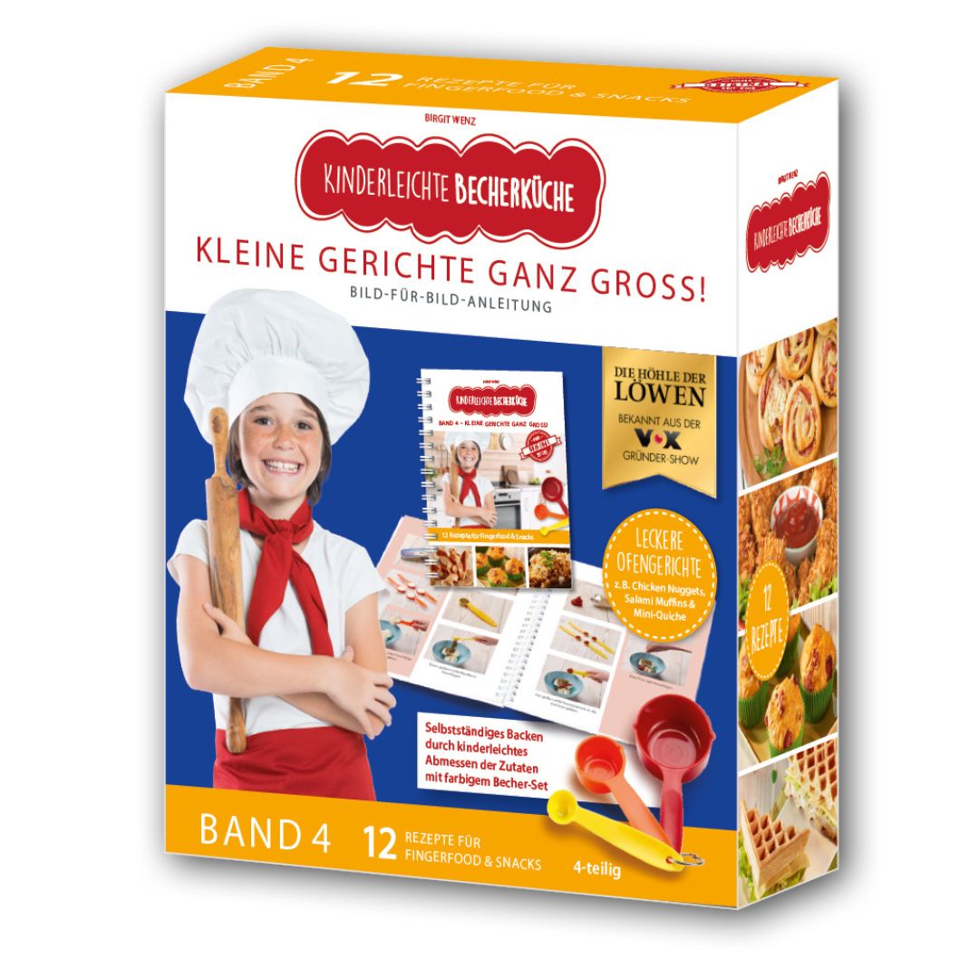 Band 4 "Kleine Gerichte ganz groß!" Backbuch inkl. 3-teiliges Messbecher-Set