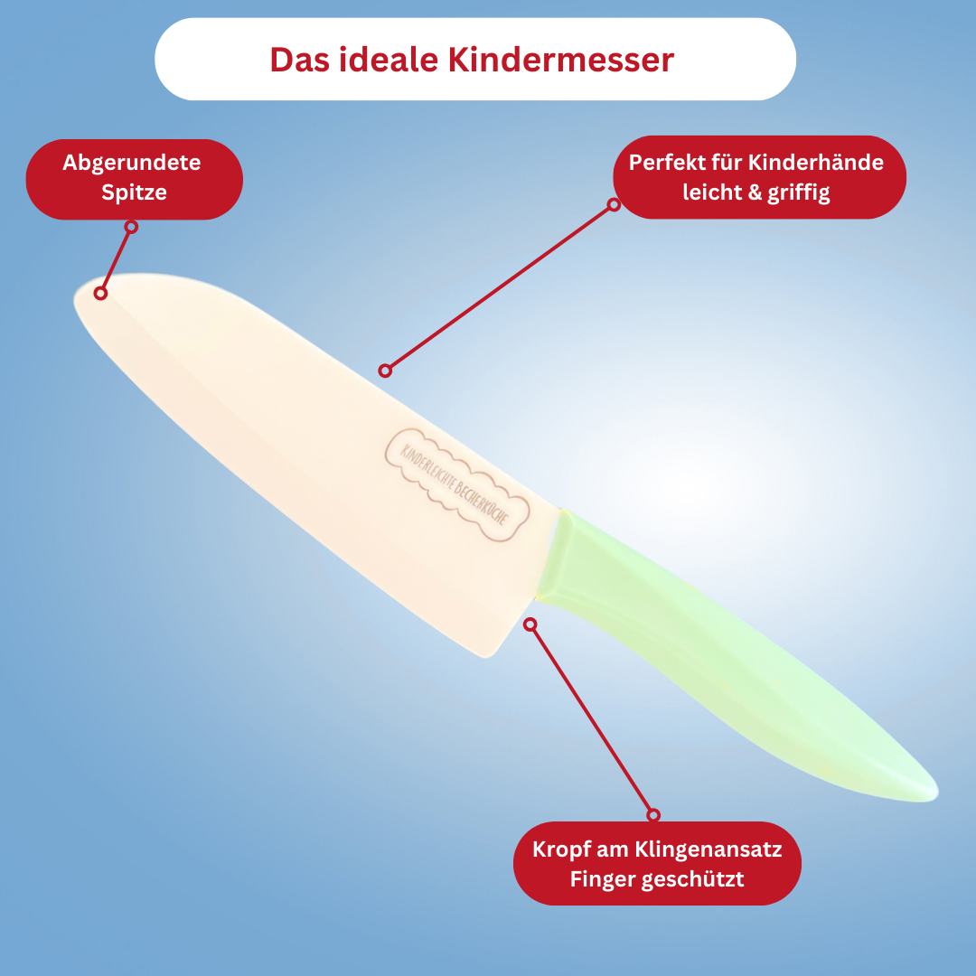 Keramik-Kindermesser (Küchen-Lernmesser) - Kinderleichte Becherküche