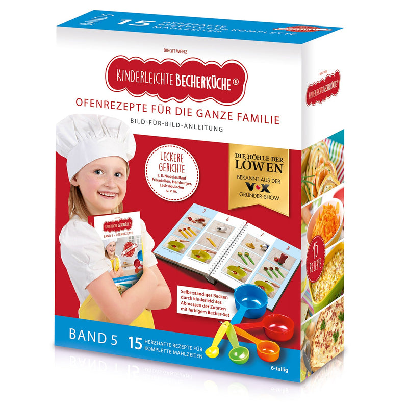 Band 5 "Ofen-Rezepte für die ganze Familie" Familien-Kochbuch inkl. 5-teiliges Messbecher-Set
