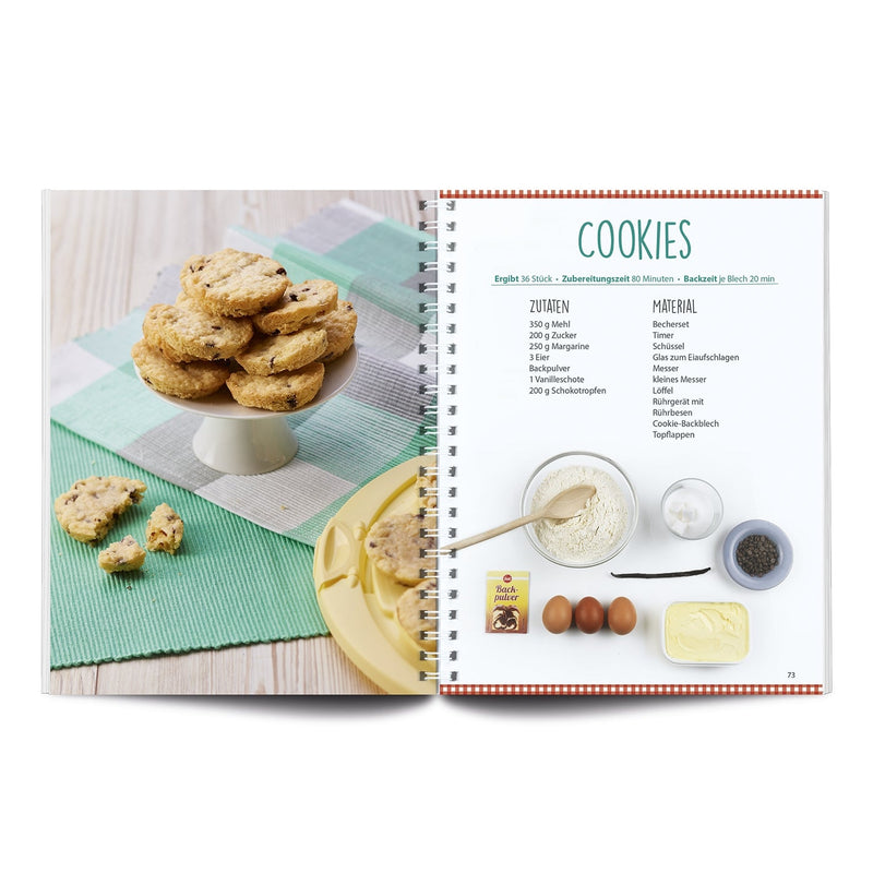 Band 3 "Plätzchen, Kekse, Cookies & Co." Backbuch inkl. 3-teiliges Messbecher-Set mit Ausstechern