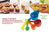 Baking with Kids - Part 1, Baking set incl. 5 colorful measuring cups (English)