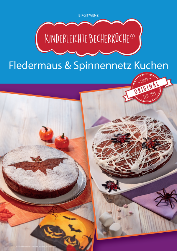 Fledermaus- und Spinnennetzkuchen