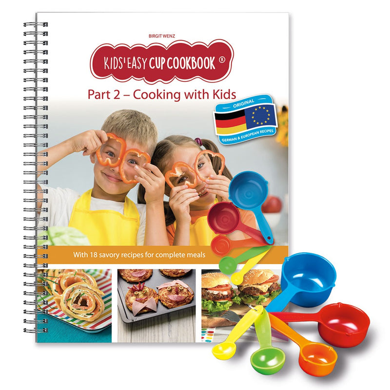 Cooking with Kids - Part 2, Cookbook incl. 5 colorful measuring cups (English)